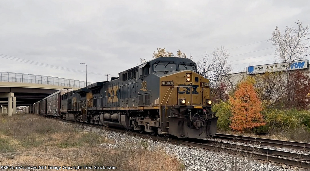 CSX 108 leads M215.